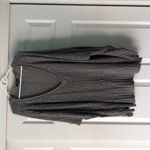 Grey Knit Tunic Sweater